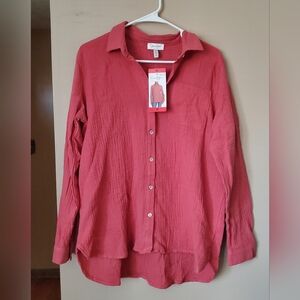 NWT Jessica Simpson Cotton Gauze Shirt